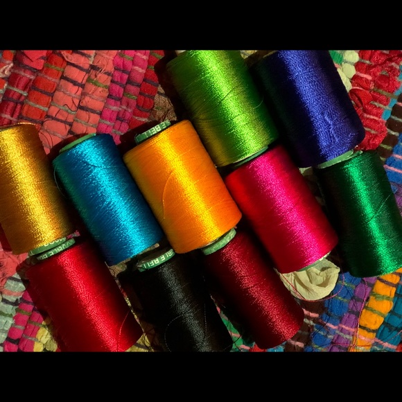 Women’s earrings Copper Silk Gold long tassel - Picture 6 of 6